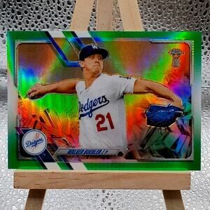2021 Topps Chrome BEN BALLER #157 Walker Buehler Green Refractor Serial 51/99